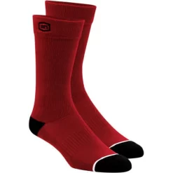 100% - Men's Casual Socks - Solid Red (LG/XL)