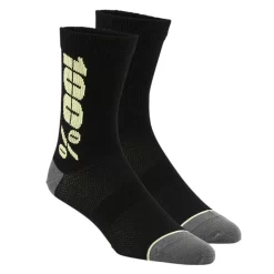 100% - Rhythm Performance Socks - Black/Yellow