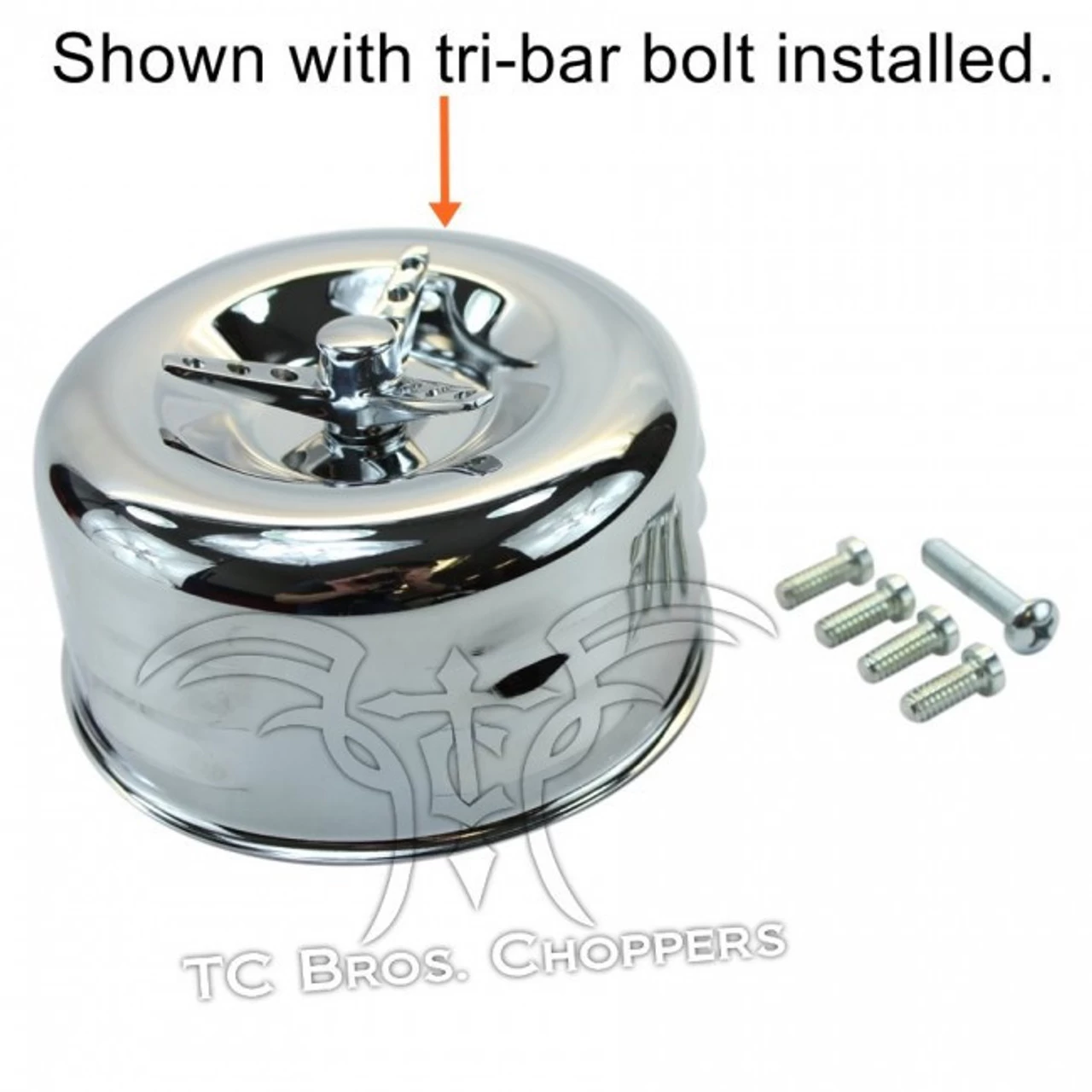 TC Bros Choppers - Chrome Louvered Air Cleaner For HD CV Carbs & EFI 2 TC Bros Choppers - Chrome Louvered Air Cleaner For HD CV Carbs & EFI - Image 2