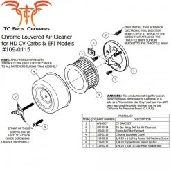 TC Bros Choppers - Chrome Louvered Air Cleaner For HD CV Carbs & EFI 19 TC Bros Choppers - Chrome Louvered Air Cleaner For HD CV Carbs & EFI -Next stop, Motorcycle riding. 16168 86811.1668638839