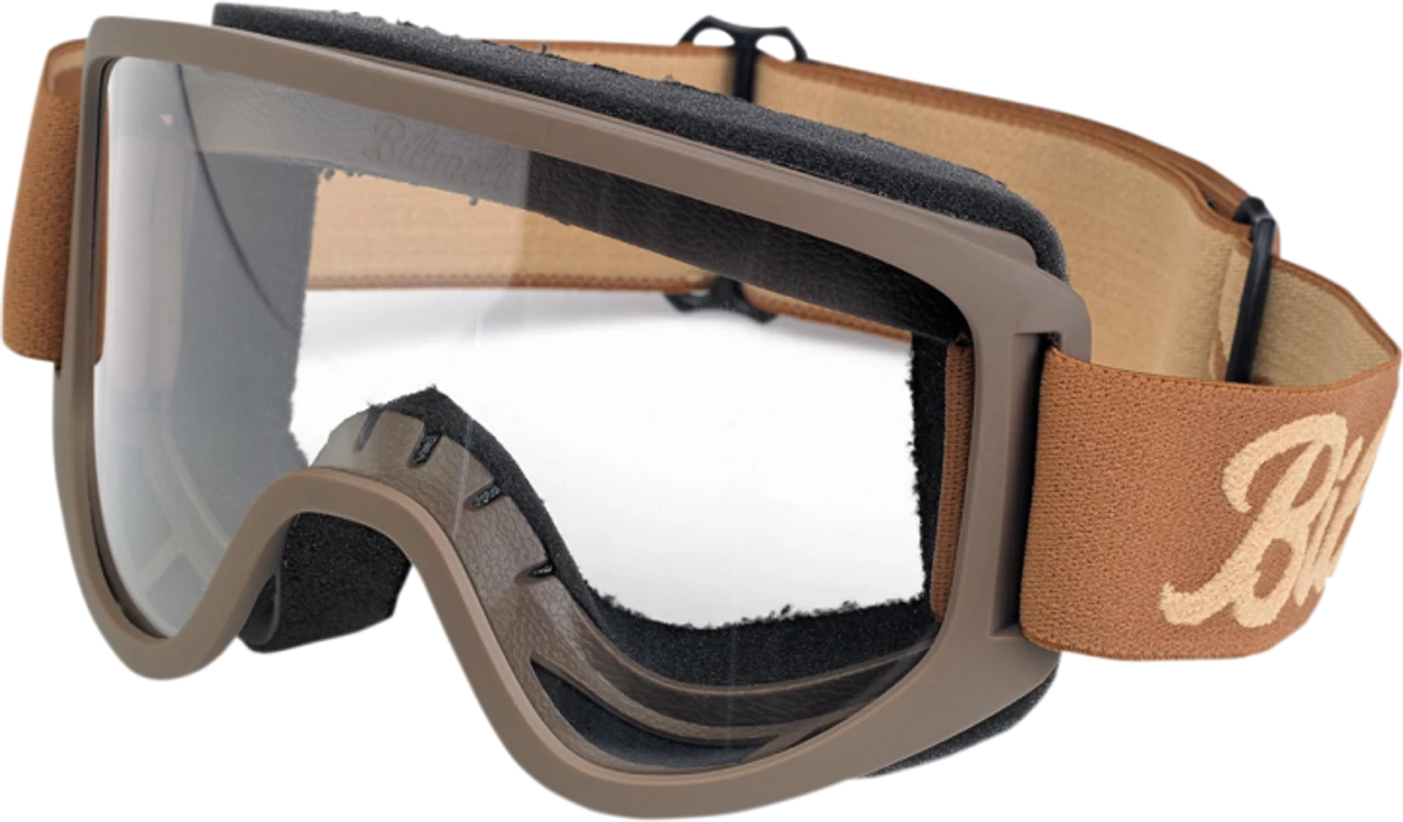 Biltwell Moto Goggles 2.0 - Script Chocolate 1 Biltwell Moto Goggles 2.0 - Script Chocolate