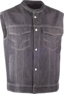 Highway 21 - Iron Sights Denim Vest - Club Collar