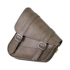 Willie And Max - Revolution Universal Swingarm Saddlebags - Brown - Left Side