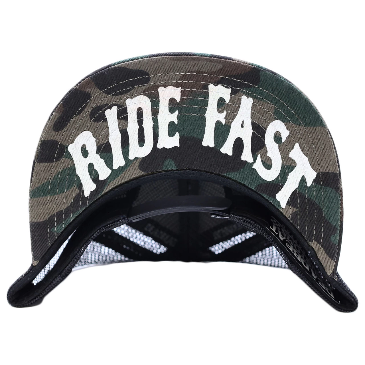 Deadbeat Customs - Ride Fast Snapback Hat W/ Underbrim - Camo 2 Deadbeat Customs - Ride Fast Snapback Hat W/ Underbrim - Camo - Image 2