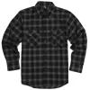 Yago Flannels - 100% Polyester Flannel Shirt - Grey/Black Check Pattern