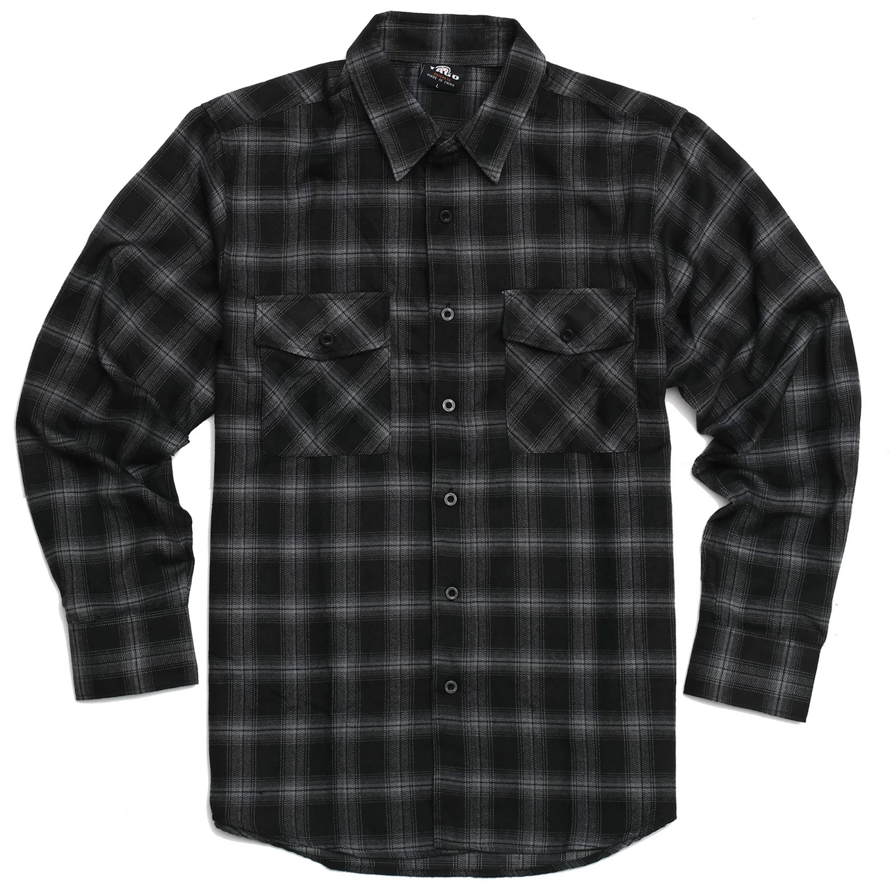 Yago Flannels - 100% Polyester Flannel Shirt - Grey/Black Check Pattern 1 Yago Flannels - 100% Polyester Flannel Shirt - Grey/Black Check Pattern
