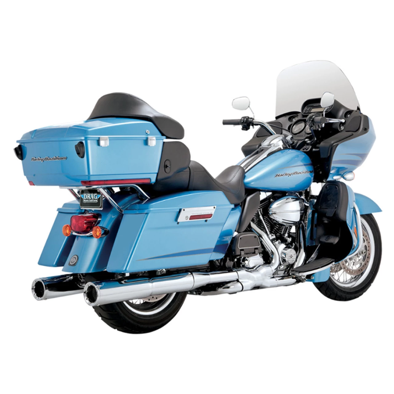 Vance & Hines - 4½" Hi-Output Slip-On Mufflers Fits '95-'16 Touring Models - Chrome 1 Vance & Hines - 4½" Hi-Output Slip-On Mufflers Fits '95-'16 Touring Models - Chrome