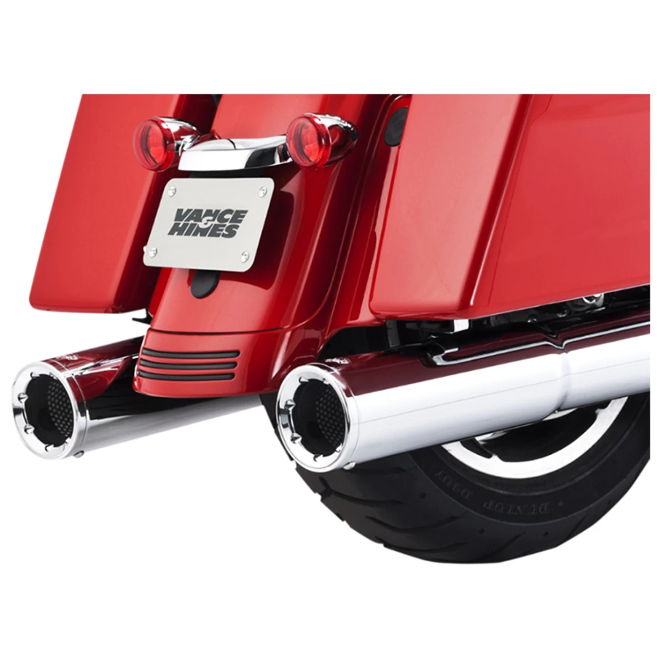 Vance & Hines - 4½" Hi-Output Slip-On Mufflers Fits '17-'22 Touring Models - Chrome 1 Vance & Hines - 4½" Hi-Output Slip-On Mufflers Fits '17-'22 Touring Models - Chrome