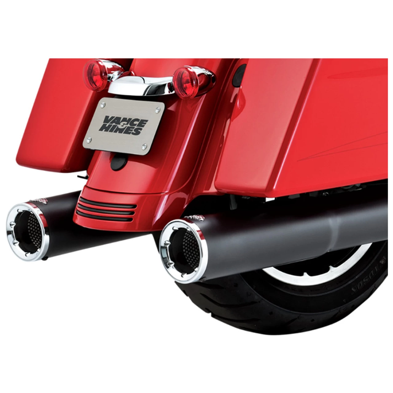 Vance & Hines - 4½" Hi-Output Slip-On Mufflers Fits '17-'22 Touring Models - Matte Black Ceramic 1 Vance & Hines - 4½" Hi-Output Slip-On Mufflers Fits '17-'22 Touring Models - Matte Black Ceramic