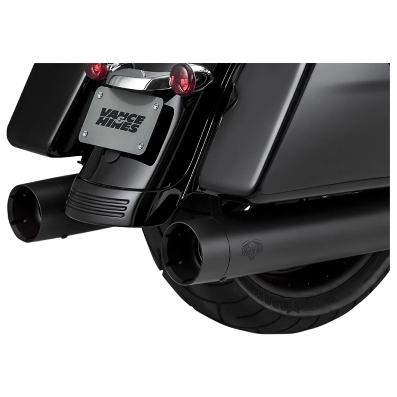 Vance & Hines - Oversized 450 Slip-On Mufflers Fits '17-'22 Touring Models - Black W/ Black End Caps 1 Vance & Hines - Oversized 450 Slip-On Mufflers Fits '17-'22 Touring Models - Black W/ Black End Caps