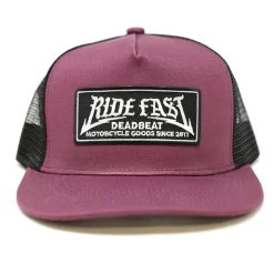 Deadbeat Customs - Ride Fast Snapback Hat W/ Underbrim - Purple