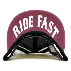Deadbeat Customs - Ride Fast Snapback Hat W/ Underbrim - Purple -Next stop, Motorcycle riding. Ride Fast 3 70828.1701896114