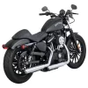 Vance & Hines - 3" Round Twin Slash Slip-On Mufflers Fits '14-'22 Sportster Models (Exc. '21-'22 Sportster S/RH1250S & '22 Nightster/RH975 Models) - Chrome
