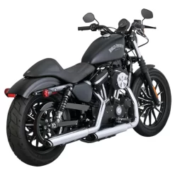 Vance & Hines - 3" Round Twin Slash Slip-On Mufflers Fits '14-'22 Sportster Models (Exc. '21-'22 Sportster S/RH1250S & '22 Nightster/RH975 Models) - Chrome
