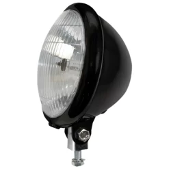 EMGO - 5-3/4" Bates-Style Headlight Assembly W/ Black Bezel - Black