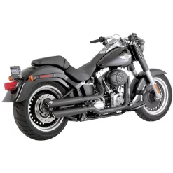 Vance & Hines - 3" Twin Slash Slip-On Mufflers Fits '07-'09 Softail Models - Black