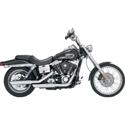 Vance & Hines - 3" Twin Slash Slip-On Muffler Fits '91-'17 Dyna Models - Chrome -Next stop, Motorcycle riding. Twin Slash Slip On 1 72928.1699692030