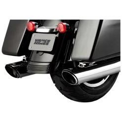 Vance & Hines - Twin Slash Slip-On Mufflers Fits '17-'22 Touring Models - Rounds, 4"