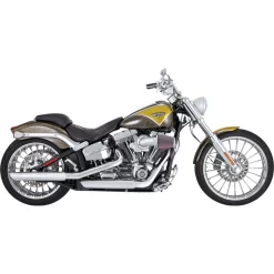 Vance & Hines - 3" Twin Slash Slip-On Muffler Fits '10-'17 Softail Models - Chrome -Next stop, Motorcycle riding. Twin Slash Slip On Muffler fits 1 40153.1700233582