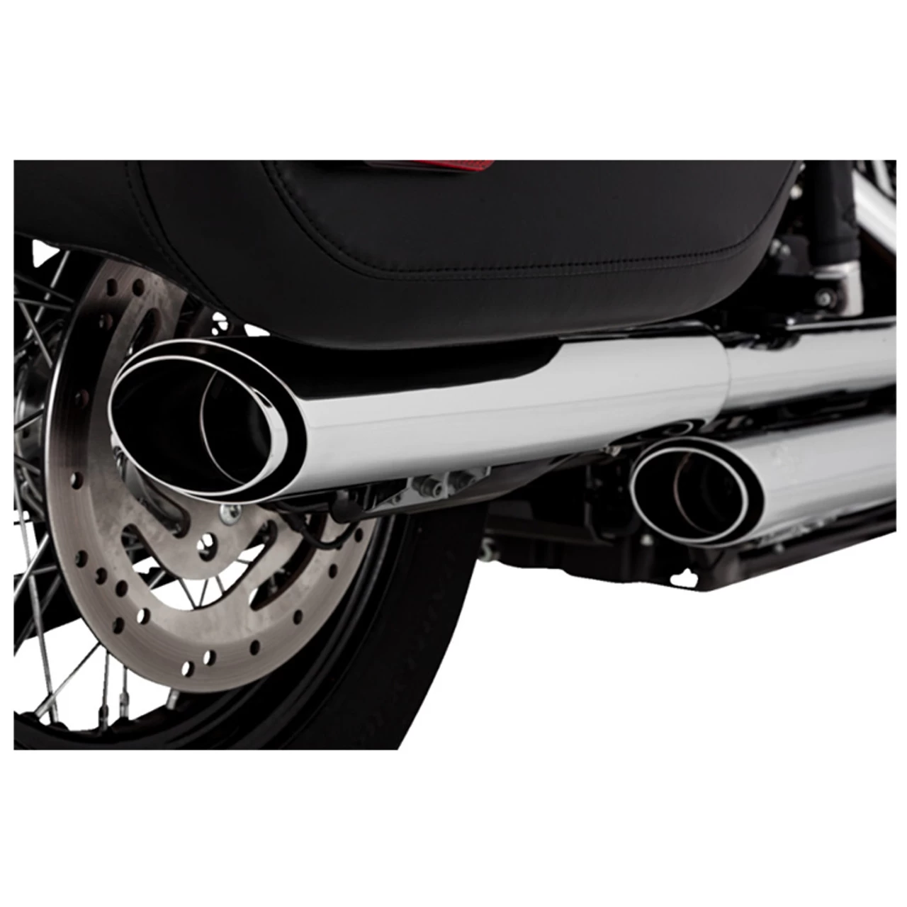 Vance & Hines - 3" Round Twin Slash Slip-On Mufflers Fits '18-'23 M8 Softail Models - Chrome 1 Vance & Hines - 3" Round Twin Slash Slip-On Mufflers Fits '18-'23 M8 Softail Models - Chrome