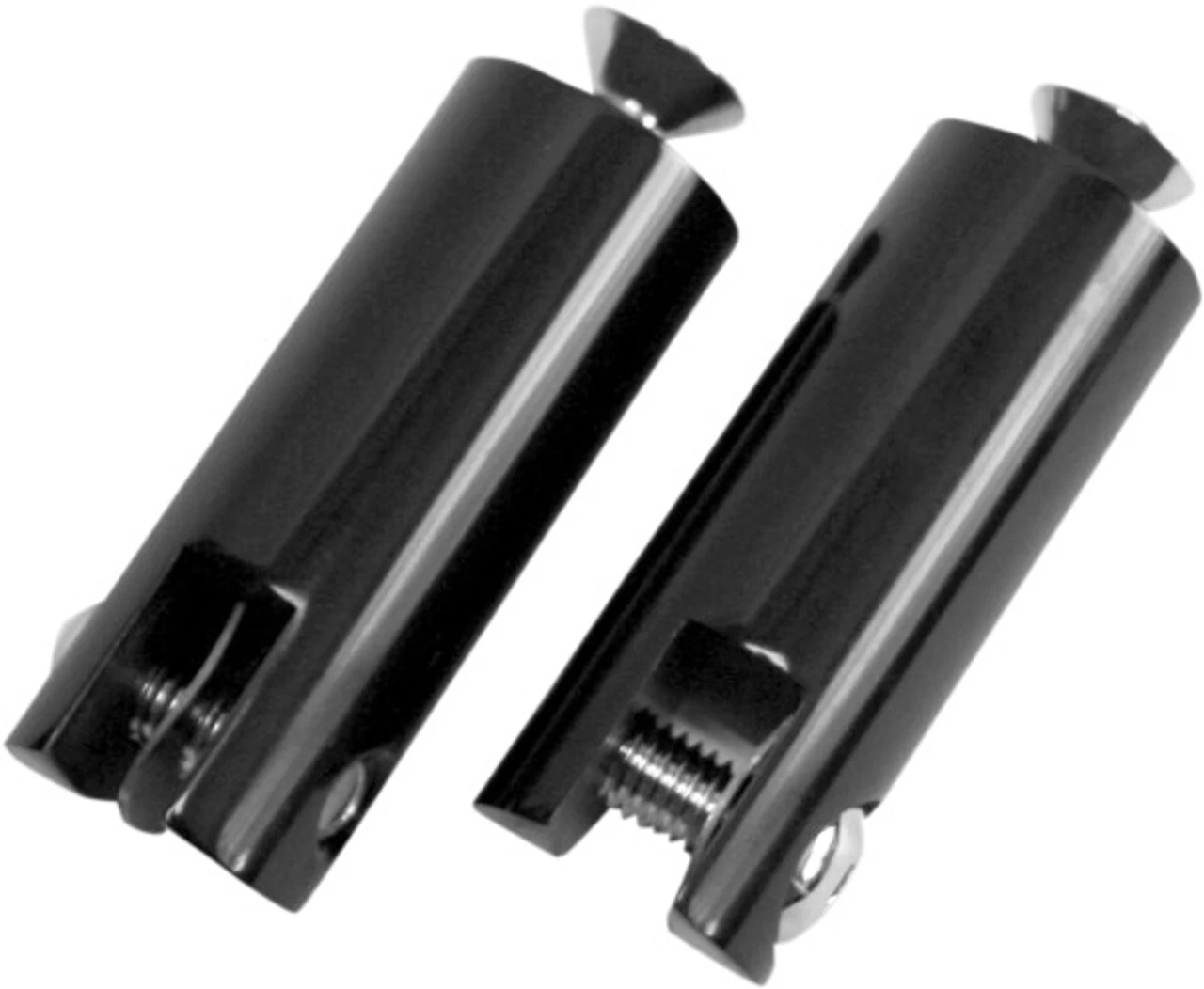 Accutronix - Footpeg Mounts - 2 1/2" Front Peg Mounts With 3/8"-16 X 1 1/2" Mounting Bolts - Black (Open Box) 1 Accutronix - Footpeg Mounts - 2 1/2" Front Peg Mounts With 3/8"-16 X 1 1/2" Mounting Bolts - Black (Open Box)