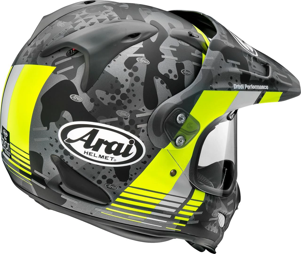 Arai Helmets - XD-4 Helmet - Cover - Fluorescent Yellow Frost 2 Arai Helmets - XD-4 Helmet - Cover - Fluorescent Yellow Frost - Image 2