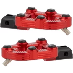 Arlen Ness MX Footpegs - Red Anodized (Mounting Clevis Sold Separate)