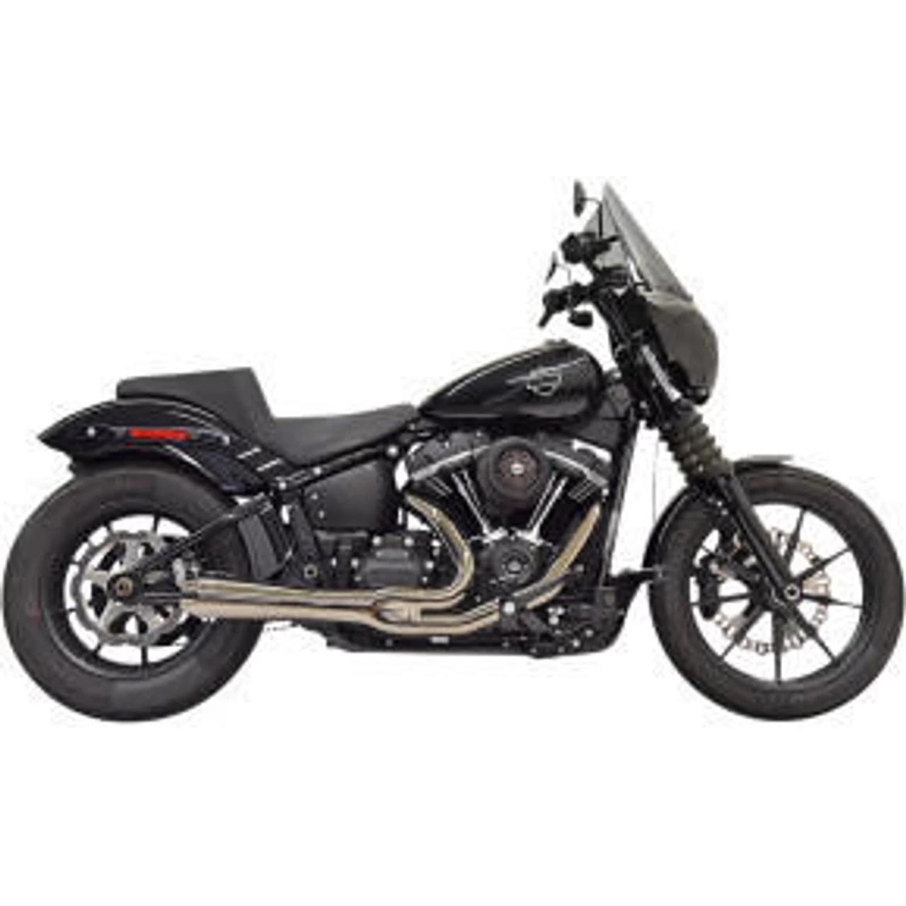Bassani - 2-Into-1 Exhaust System Black Chrome - Fits '18-'23 Harley Softail 1 Bassani - 2-Into-1 Exhaust System Black Chrome - Fits '18-'23 Harley Softail