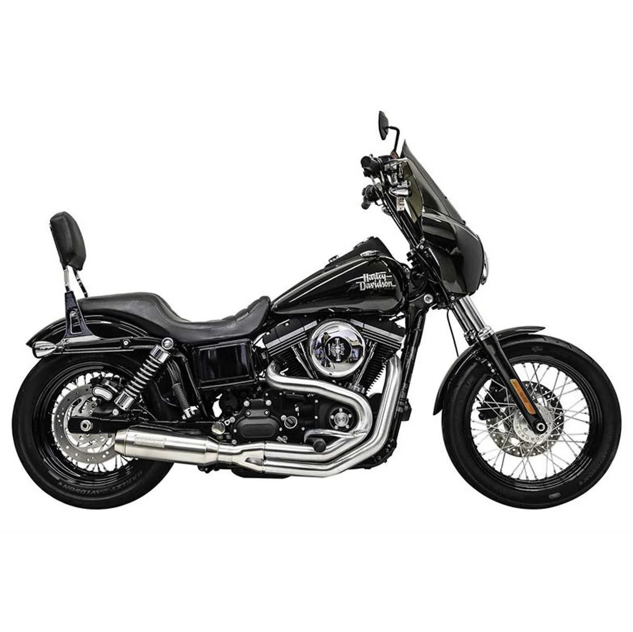 Bassani - Stainless Steel Road Rage III 2-Into-1 Exhaust System W/ Super Bike Muffler Fits '91-'17 Dyna Models 1 Bassani - Stainless Steel Road Rage III 2-Into-1 Exhaust System W/ Super Bike Muffler Fits '91-'17 Dyna Models