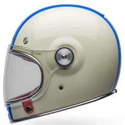 Bell Helmets Bell Bullitt Helmet - Command Gloss Vintage White/Oxblood/Blue -Next stop, Motorcycle riding. bell helmets bell bullitt helmet command gloss vintage whiteoxbloodblue 56549.1690315640