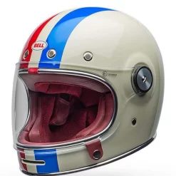 Bell Helmets Bell Bullitt Helmet - Command Gloss Vintage White/Oxblood/Blue -Next stop, Motorcycle riding. bell helmets bell bullitt helmet command gloss vintage whiteoxbloodblue 90790.1690316799
