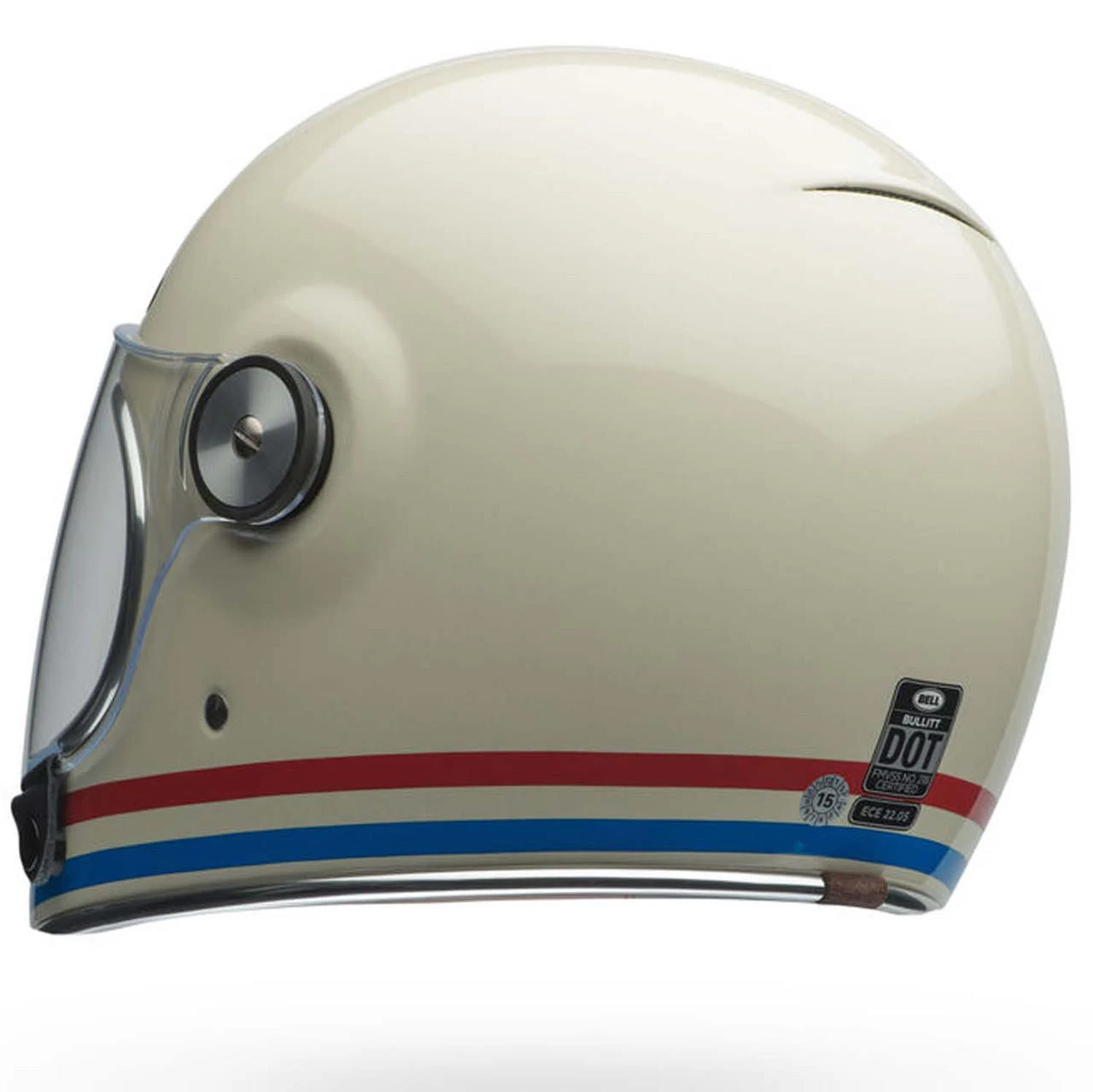 Bell Helmets Bell Bullitt Helmet - Stripes Gloss Pearl White/Oxblood/Blue 6 Bell Helmets Bell Bullitt Helmet - Stripes Gloss Pearl White/Oxblood/Blue - Image 6