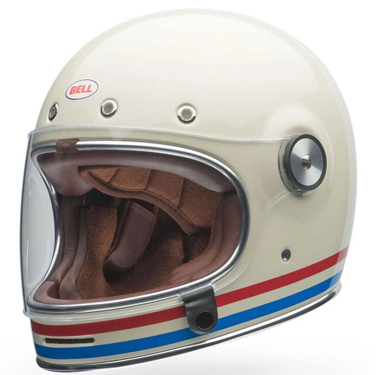 Bell Helmets Bell Bullitt Helmet - Stripes Gloss Pearl White/Oxblood/Blue 4 Bell Helmets Bell Bullitt Helmet - Stripes Gloss Pearl White/Oxblood/Blue - Image 4