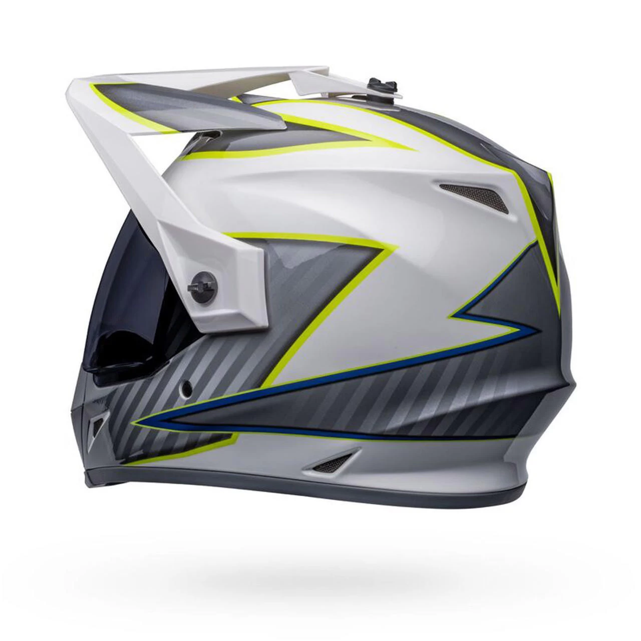 Bell Helmets Bell MX-9 Adventure Helmet W/ MIPS - Dalton Gloss White/Hi-Viz Yellow 6 Bell Helmets Bell MX-9 Adventure Helmet W/ MIPS - Dalton Gloss White/Hi-Viz Yellow - Image 6