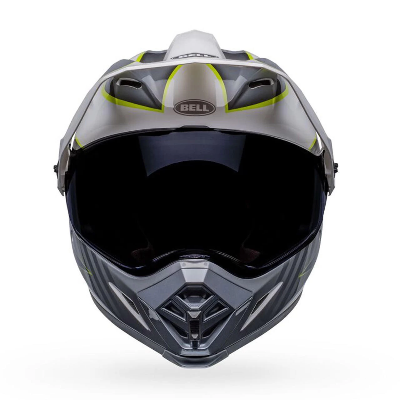 Bell Helmets Bell MX-9 Adventure Helmet W/ MIPS - Dalton Gloss White/Hi-Viz Yellow 3 Bell Helmets Bell MX-9 Adventure Helmet W/ MIPS - Dalton Gloss White/Hi-Viz Yellow - Image 3