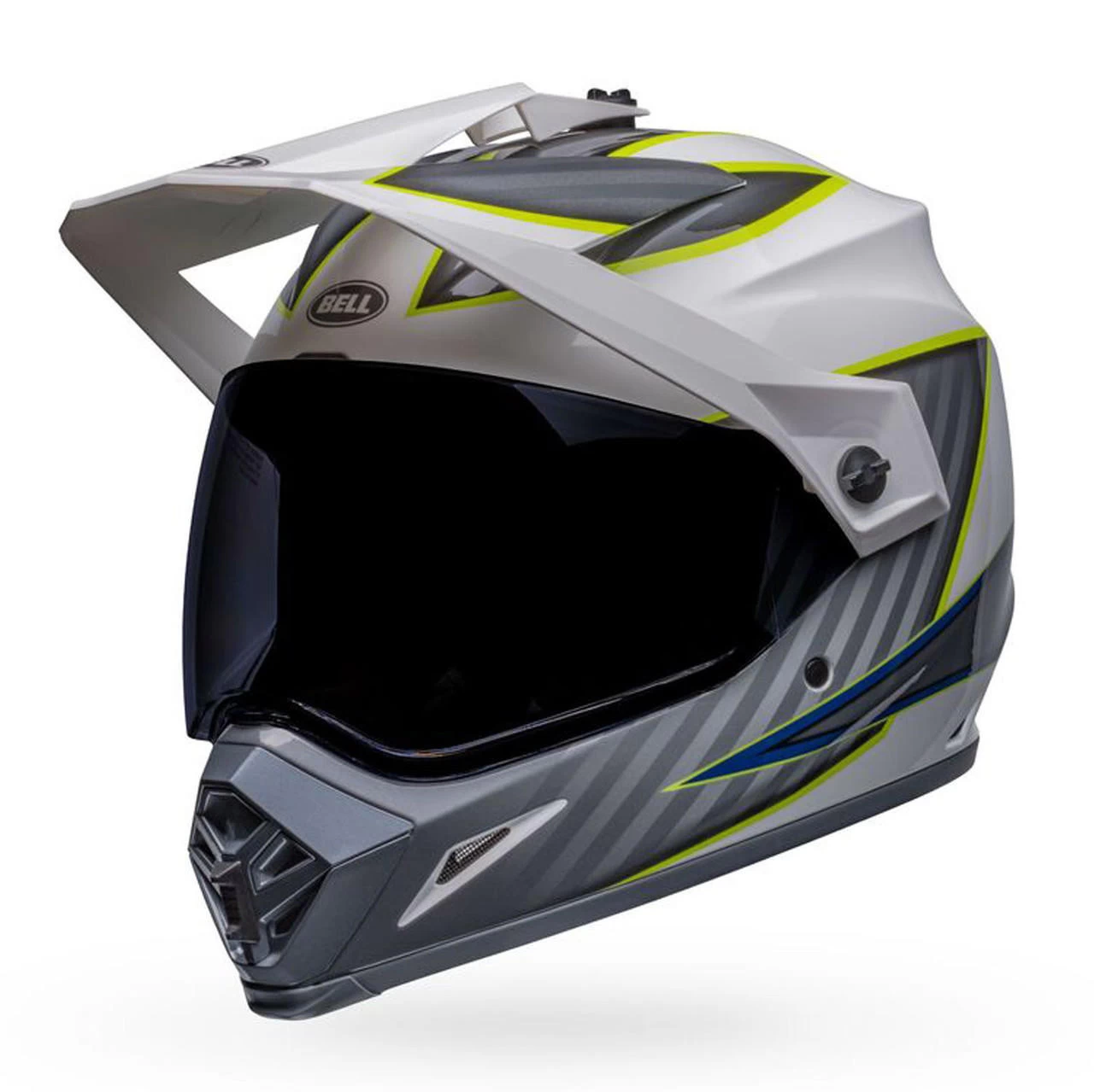 Bell Helmets Bell MX-9 Adventure Helmet W/ MIPS - Dalton Gloss White/Hi-Viz Yellow 4 Bell Helmets Bell MX-9 Adventure Helmet W/ MIPS - Dalton Gloss White/Hi-Viz Yellow - Image 4