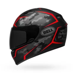 Bell Helmets Bell Qualifier Helmet - Stealth Camo Matte Black/Red -Next stop, Motorcycle riding. bell helmets bell qualifier helmet stealth camo matte blackred 37750.1690485175