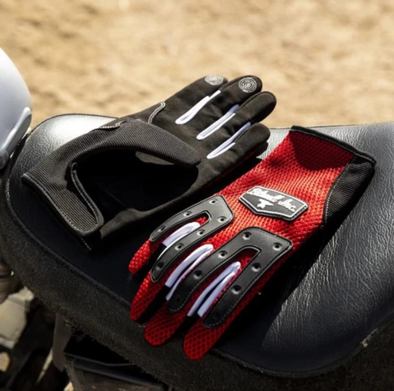 Biltwell Anza Gloves - Red/Black 16 Biltwell Anza Gloves - Red/Black - Image 16