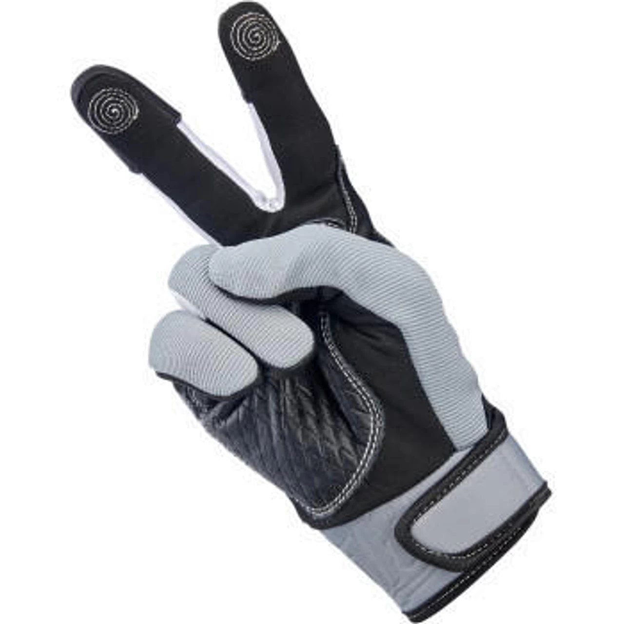 Biltwell Baja Gloves - Gray/Black 5 Biltwell Baja Gloves - Gray/Black - Image 5