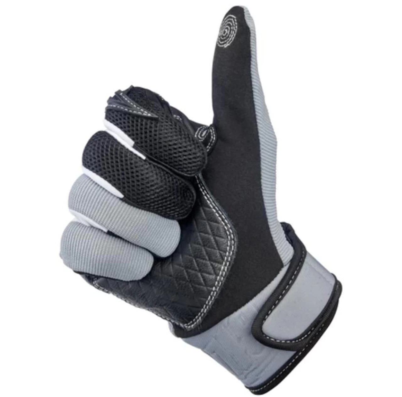 Biltwell Baja Gloves - Gray/Black 7 Biltwell Baja Gloves - Gray/Black - Image 7