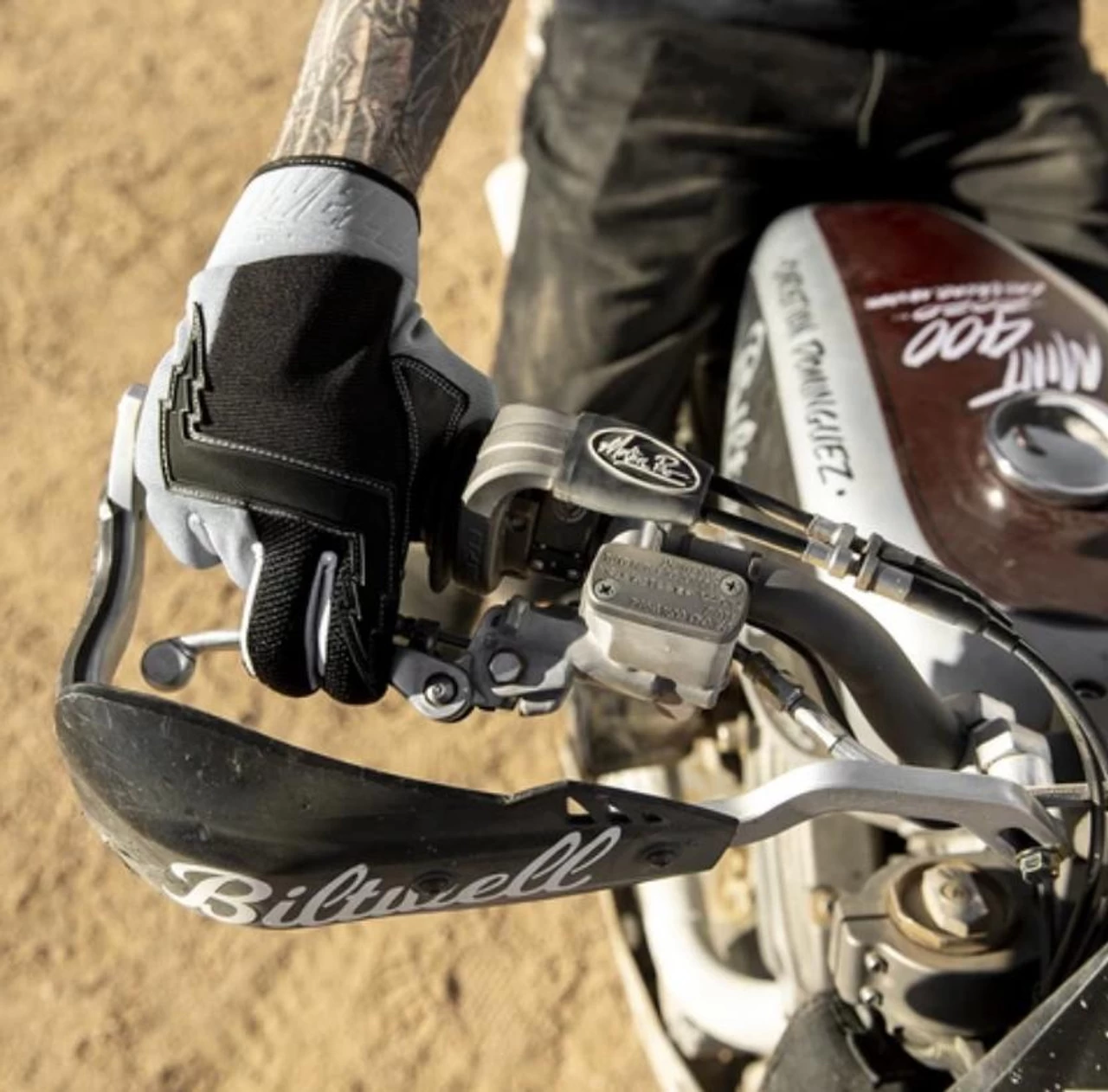 Biltwell Baja Gloves - Gray/Black 13 Biltwell Baja Gloves - Gray/Black - Image 13