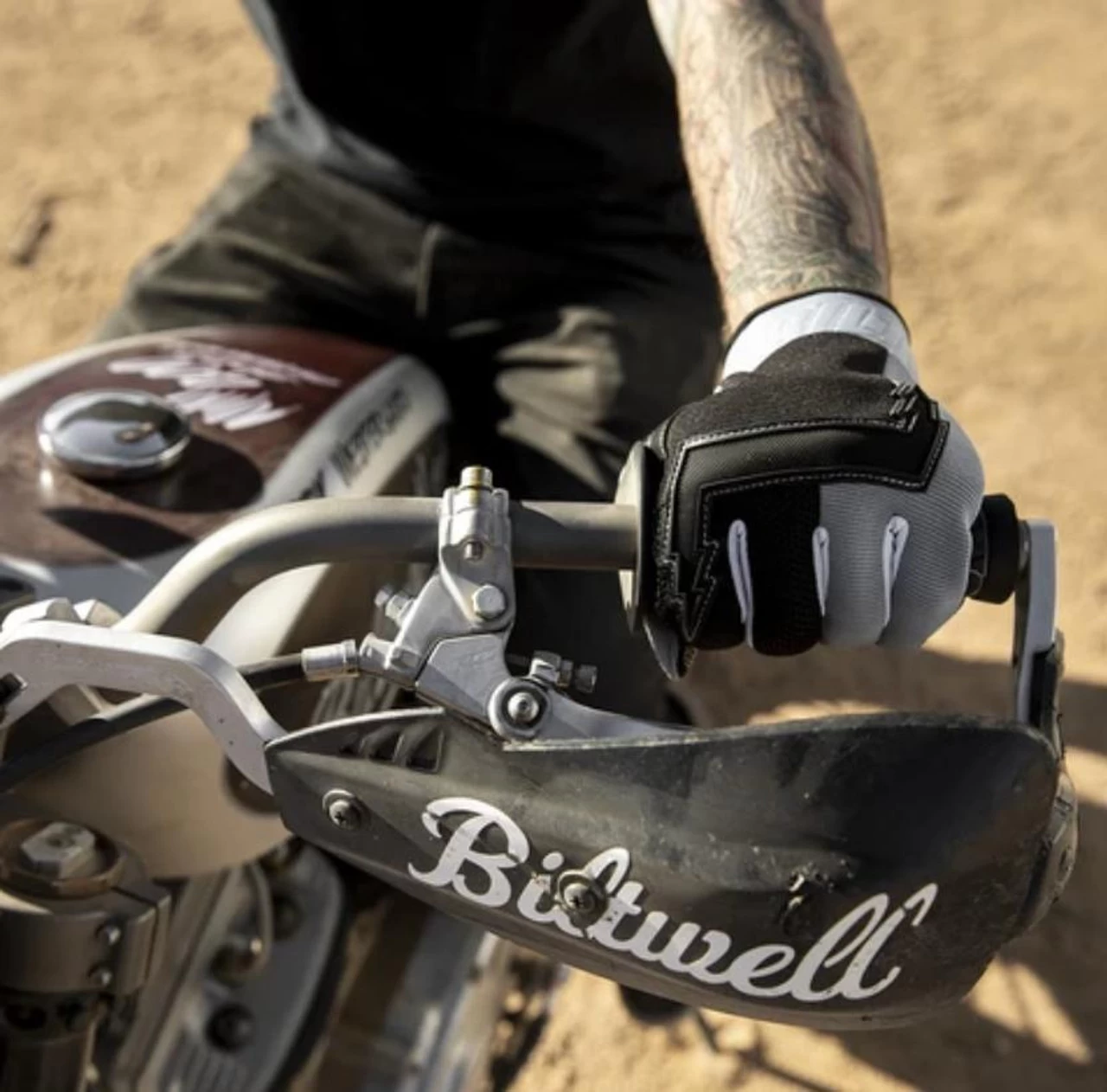 Biltwell Baja Gloves - Gray/Black 12 Biltwell Baja Gloves - Gray/Black - Image 12