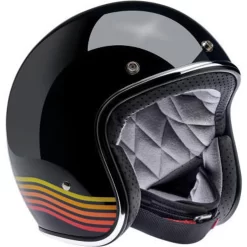 Biltwell - Bonanza Helmet - Gloss Black Spectrum -Next stop, Motorcycle riding. biltwell bonanza helmet gloss black spectrum 04969.1691084551