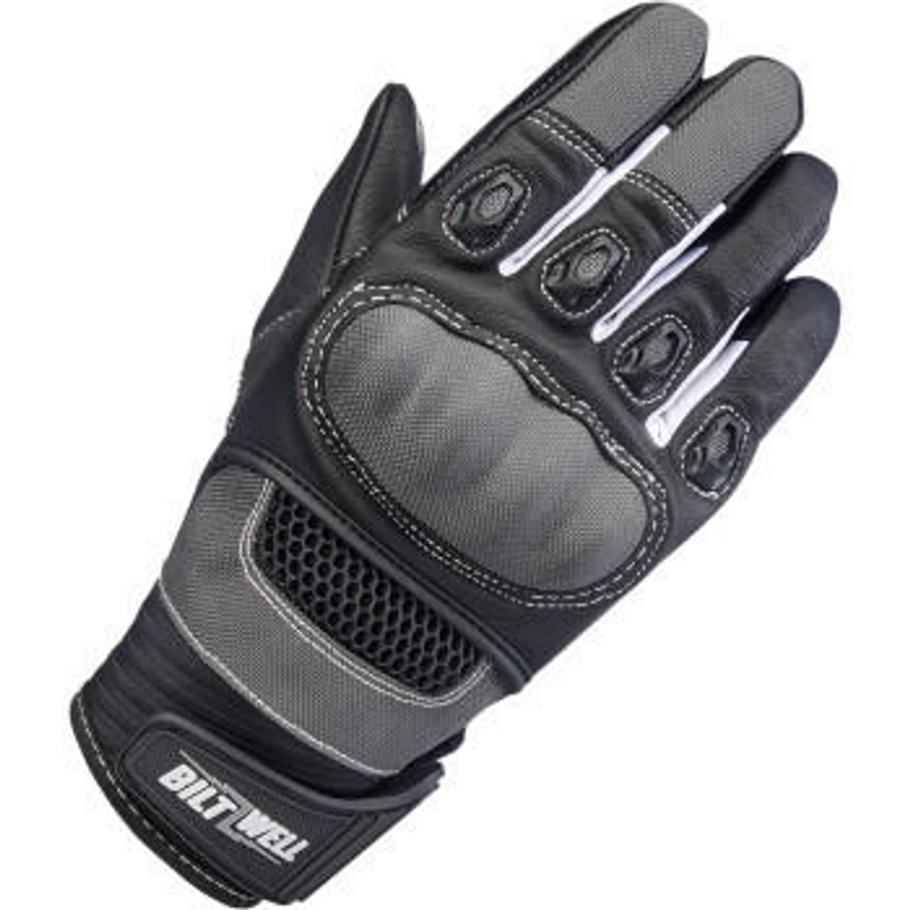 Biltwell Bridgeport Gloves - Gray/Black 1 Biltwell Bridgeport Gloves - Gray/Black