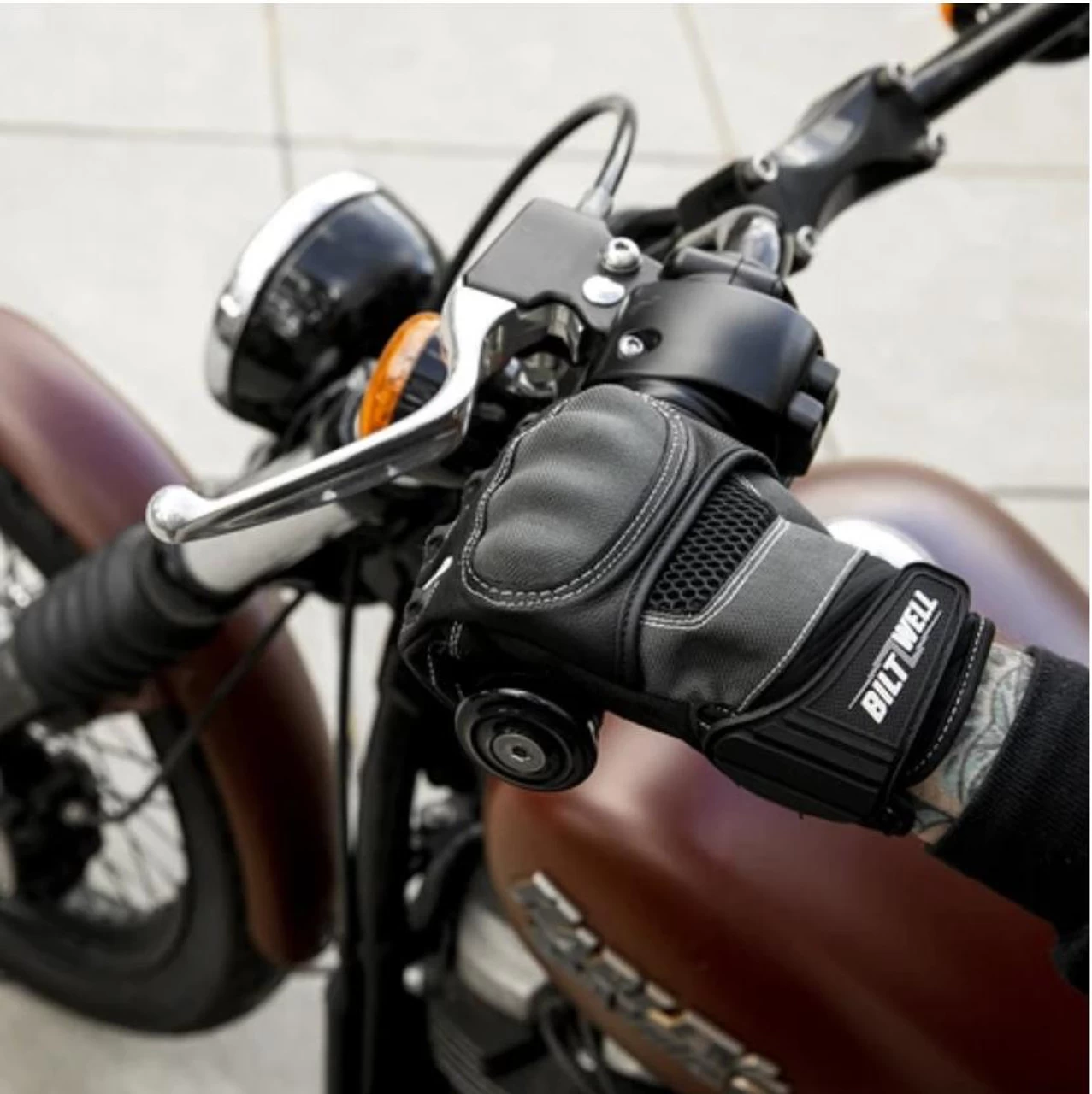 Biltwell Bridgeport Gloves - Gray/Black 10 Biltwell Bridgeport Gloves - Gray/Black - Image 10