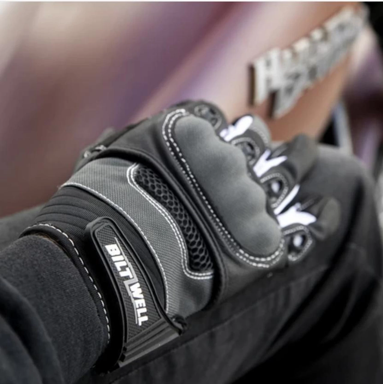 Biltwell Bridgeport Gloves - Gray/Black 19 Biltwell Bridgeport Gloves - Gray/Black - Image 19