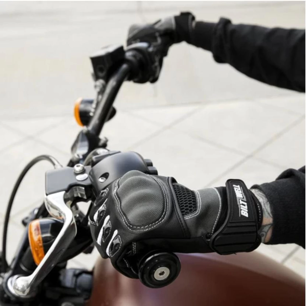 Biltwell Bridgeport Gloves - Gray/Black 15 Biltwell Bridgeport Gloves - Gray/Black - Image 15
