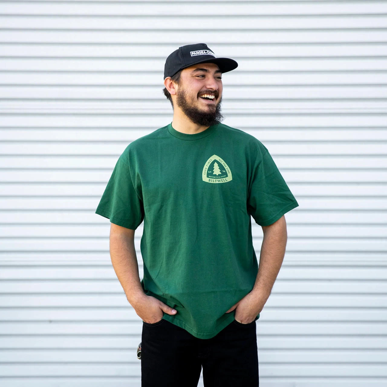 Biltwell - Good Times T-Shirt - Olive 4 Biltwell - Good Times T-Shirt - Olive - Image 4