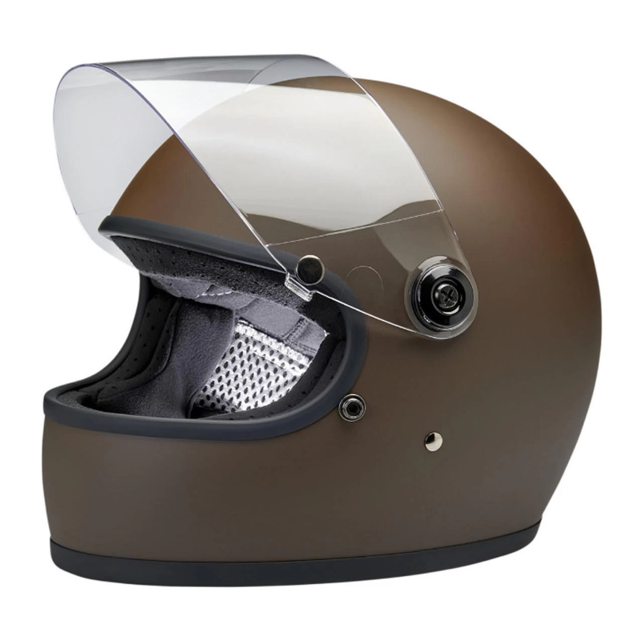 Biltwell Gringo S Full Face ECE Helmet - Flat Chocolate 2 Biltwell Gringo S Full Face ECE Helmet - Flat Chocolate - Image 2