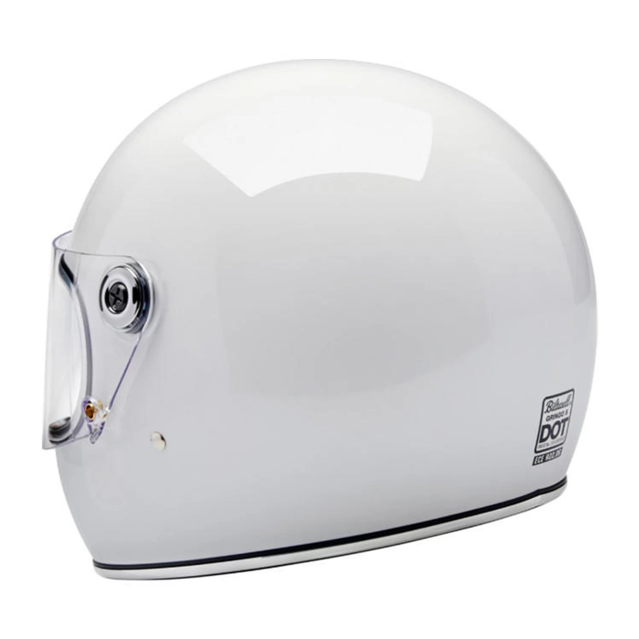 Biltwell - Gringo S Helmet - Gloss White 3 Biltwell - Gringo S Helmet - Gloss White - Image 3